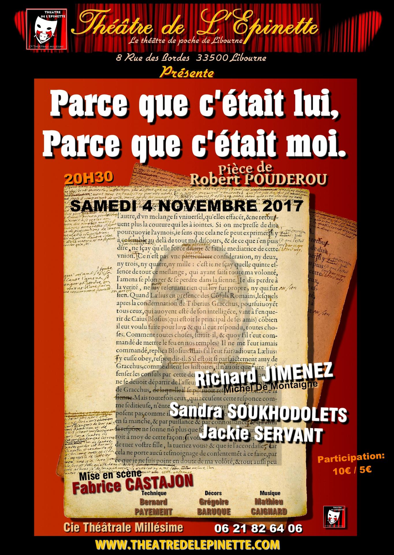 Affiche Montaigne 4 nov 2017 Epinette